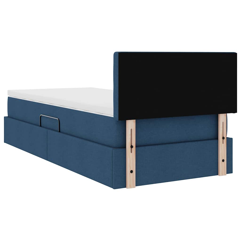 Krevet s prostorom za pohranu s LED-om Plava 90 x 190 cm