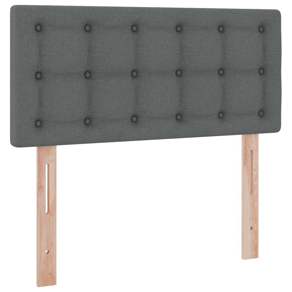 Krevet s prostorom za pohranu s LED-om Tamno siva 100 x 200 cm