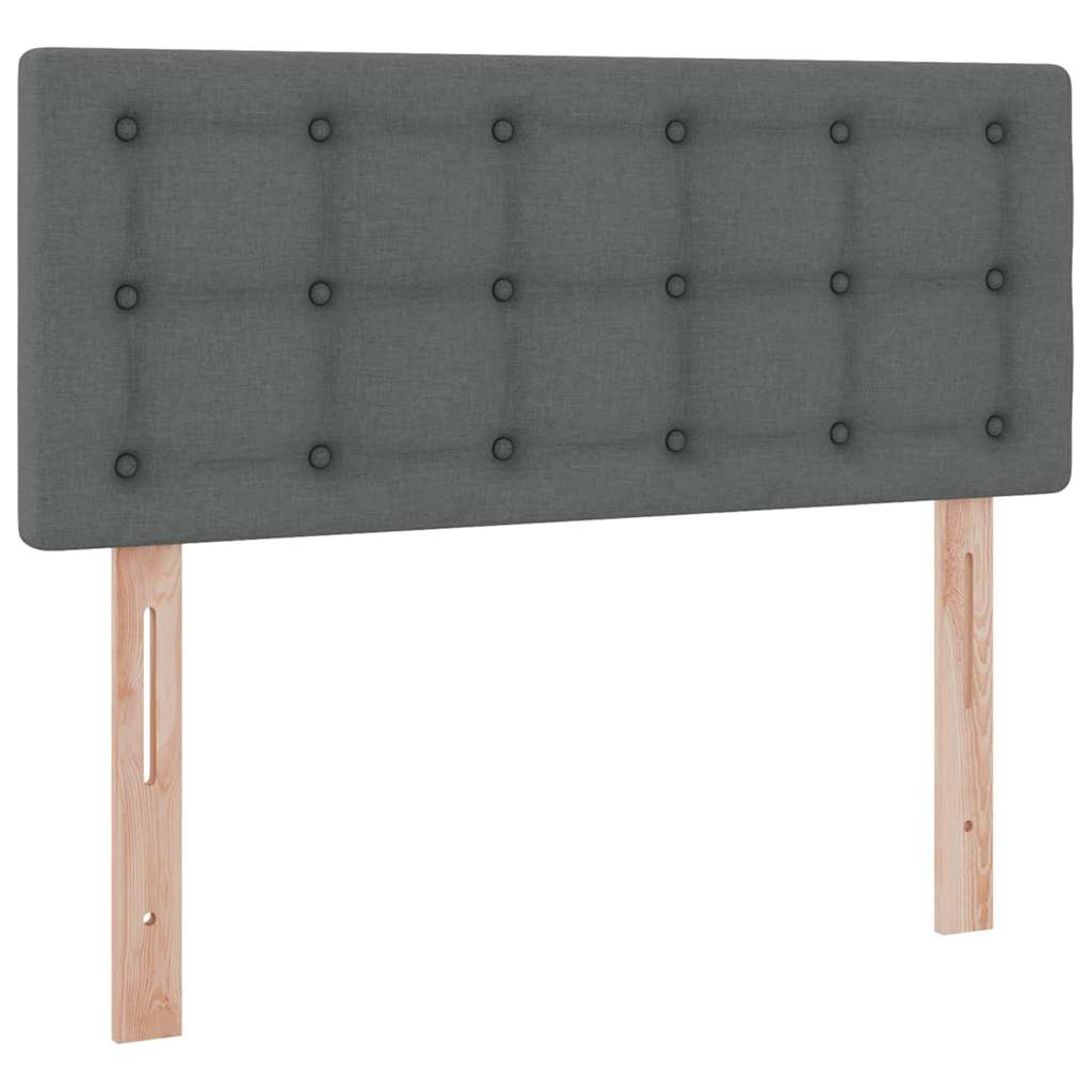 Krevet s prostorom za pohranu s LED-om Tamno siva 120 x 200 cm
