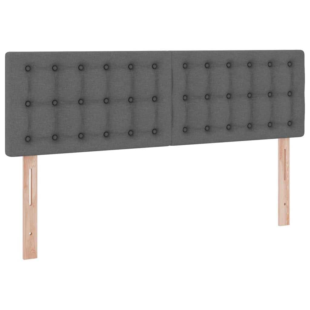 Krevet s prostorom za pohranu s LED-om Tamno siva 140 x 190 cm