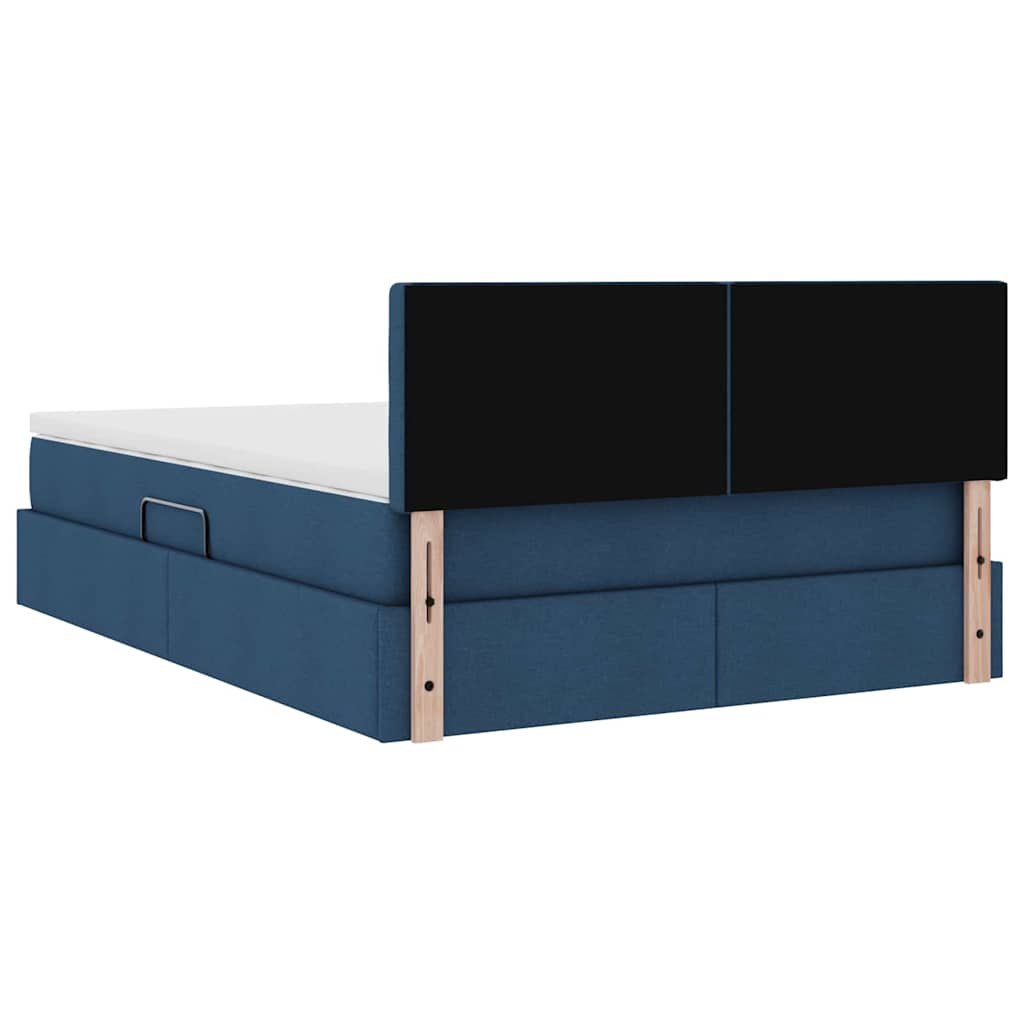 Krevet s prostorom za pohranu s LED-om Plava 140 x 200 cm