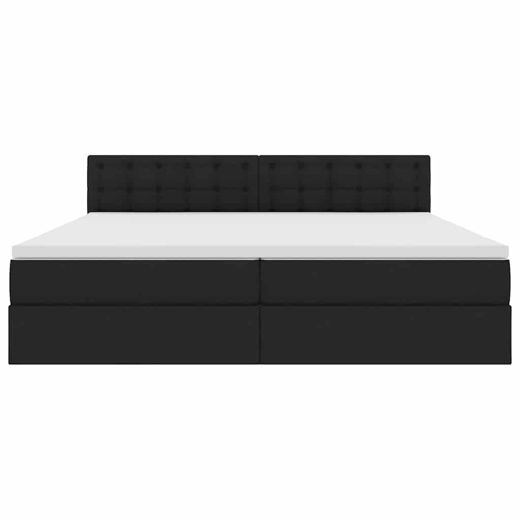 Krevet s prostorom za pohranu s LED-om Crna 200 x 200 cm