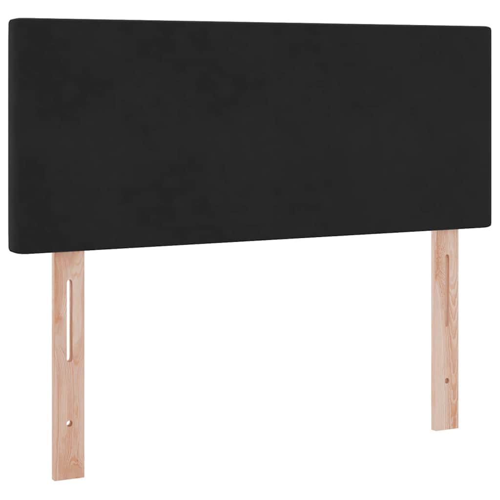 Krevet s prostorom za pohranu s LED-om Crna 120 x 200 cm Baršun