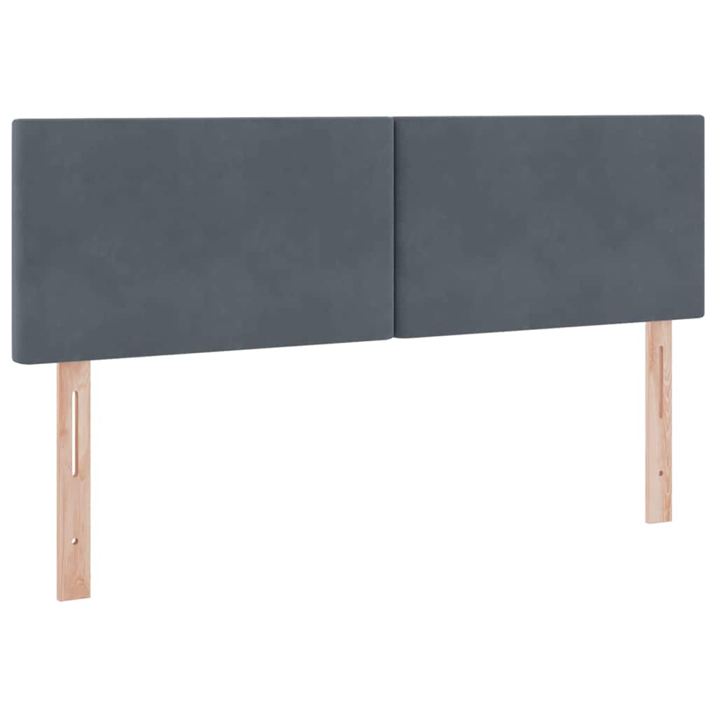 Krevet s prostorom za pohranu s LED-om Tamno siva 140 x 190 cm