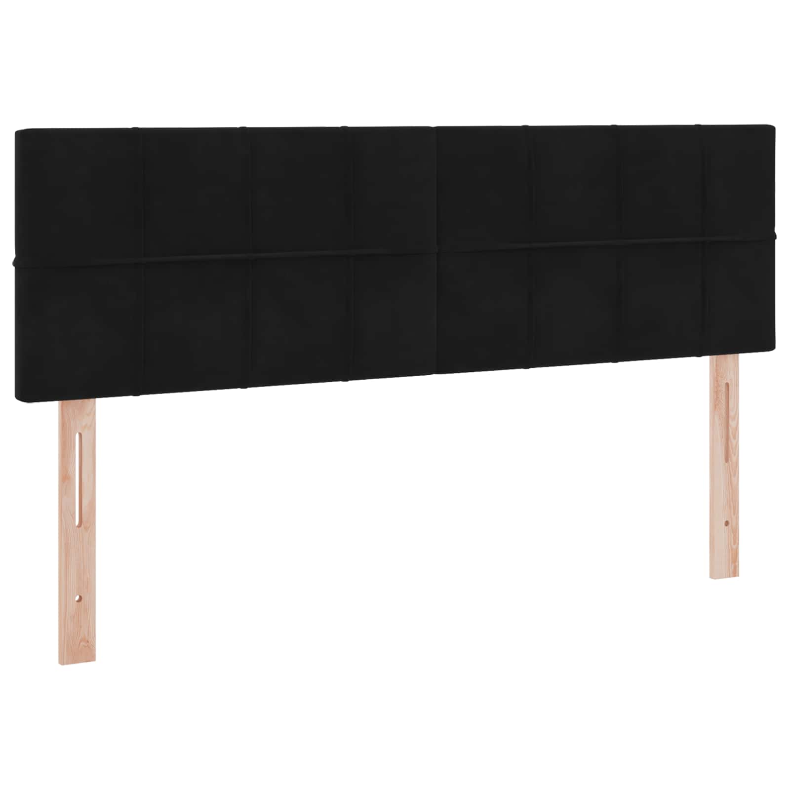 Krevet s prostorom za pohranu s LED-om Crna 140 x 200 cm Baršun