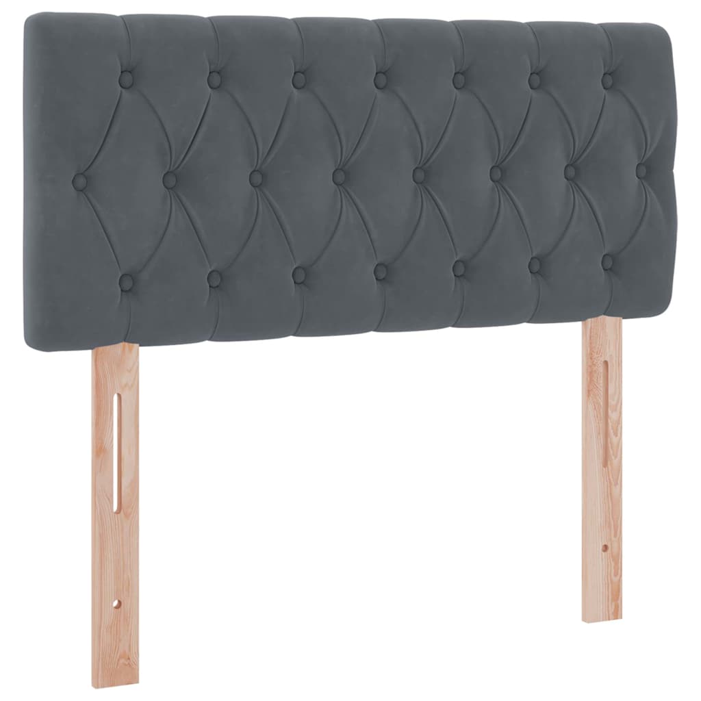 Krevet s prostorom za pohranu s LED-om Tamno siva 90 x 190 cm