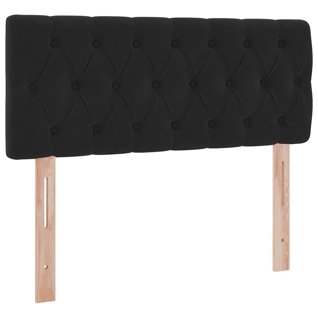 Krevet s prostorom za pohranu s LED-om Crna 120 x 200 cm Baršun