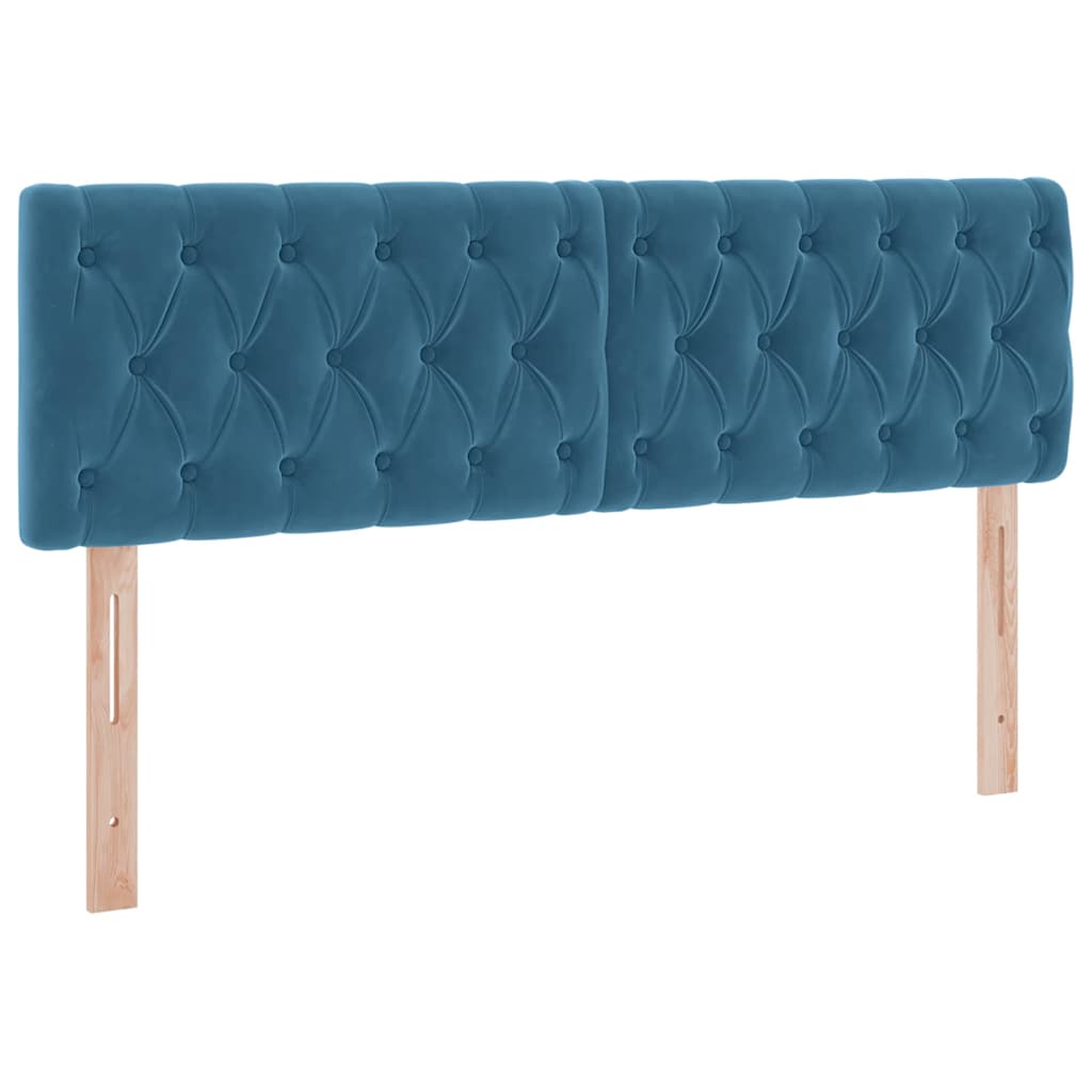 Krevet s prostorom za pohranu s LED-om Tamno plava 140 x 200 cm