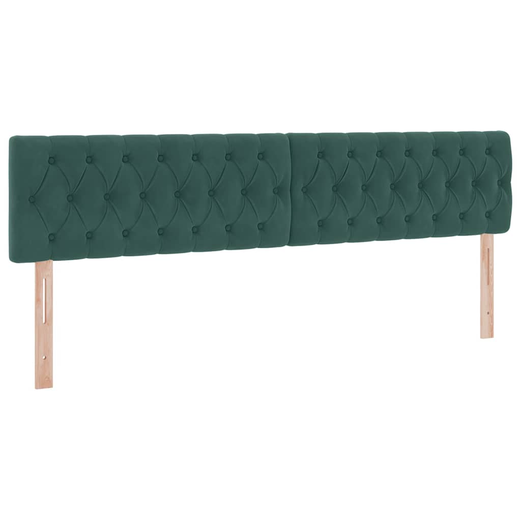 Krevet s prostorom za pohranu s LED-om Tamnozelena 200 x 200 cm