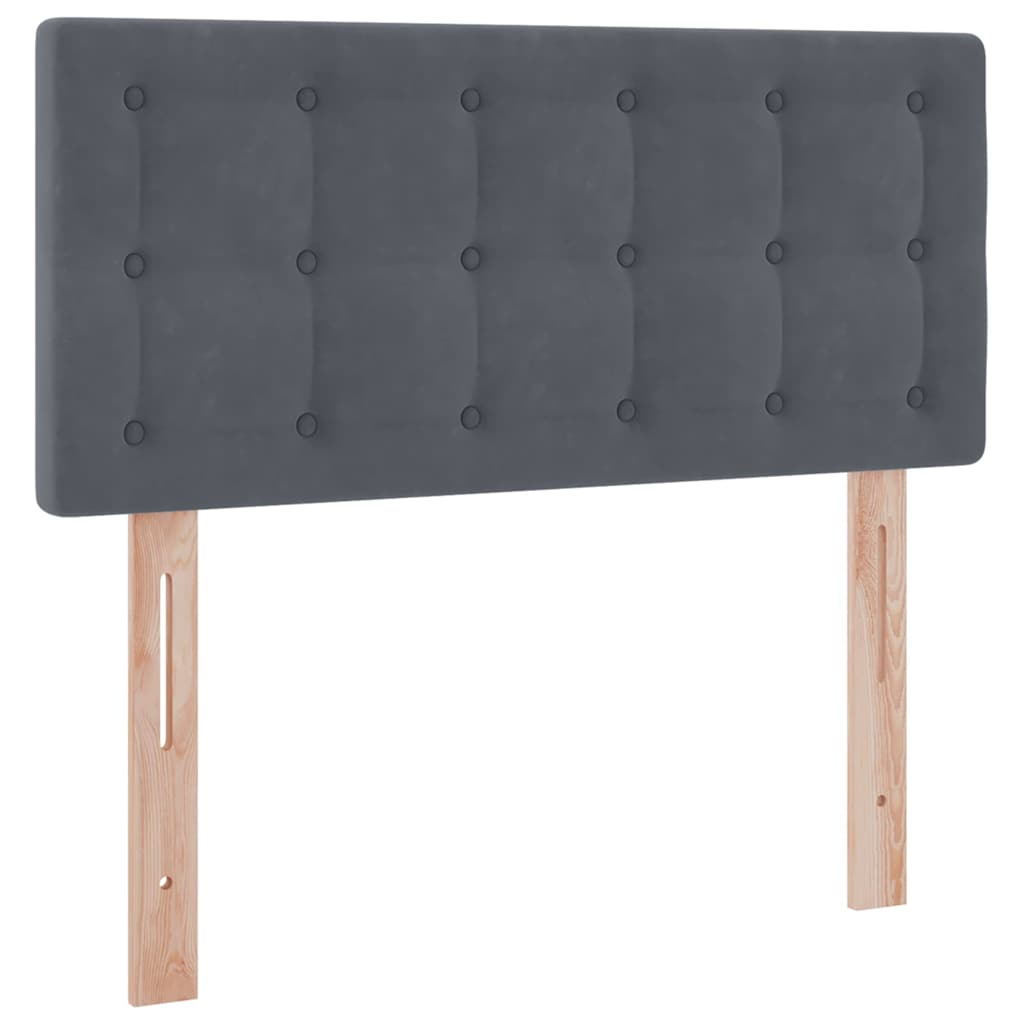 Krevet s prostorom za pohranu s LED-om Tamno siva 90 x 190 cm
