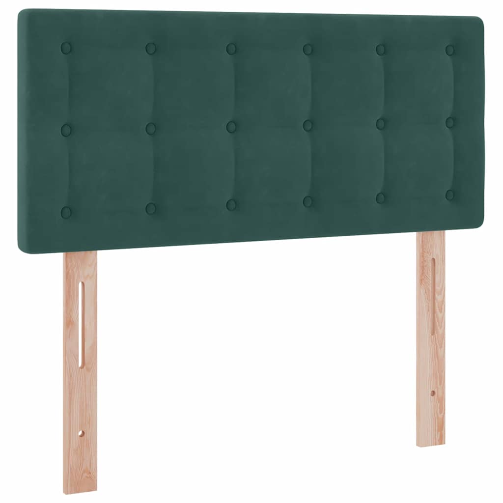 Krevet s prostorom za pohranu s LED-om Tamnozelena 90 x 190 cm