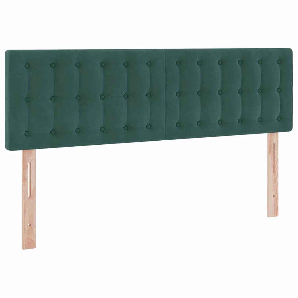 Krevet s prostorom za pohranu s LED-om Tamnozelena 140 x 190 cm