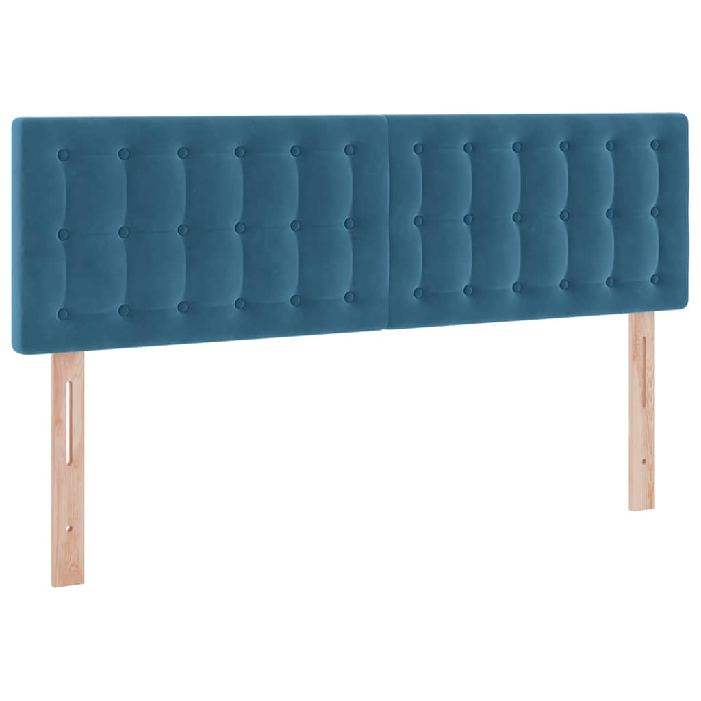 Krevet s prostorom za pohranu s LED-om Tamno plava 140 x 200 cm