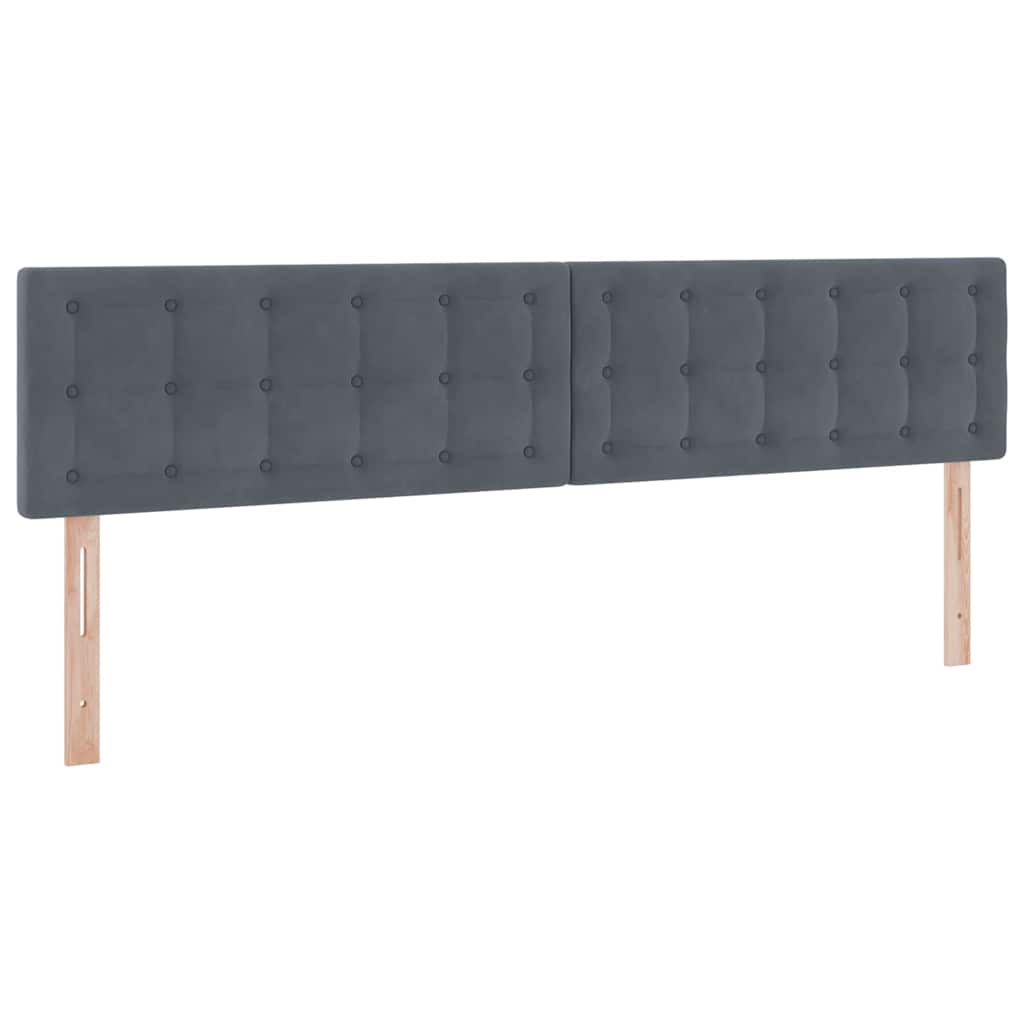 Krevet s prostorom za pohranu s LED-om Tamno siva 200 x 200 cm