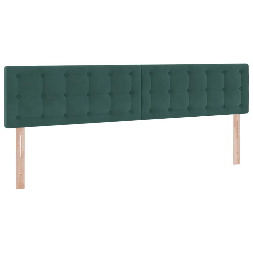 Krevet s prostorom za pohranu s LED-om Tamnozelena 200 x 200 cm