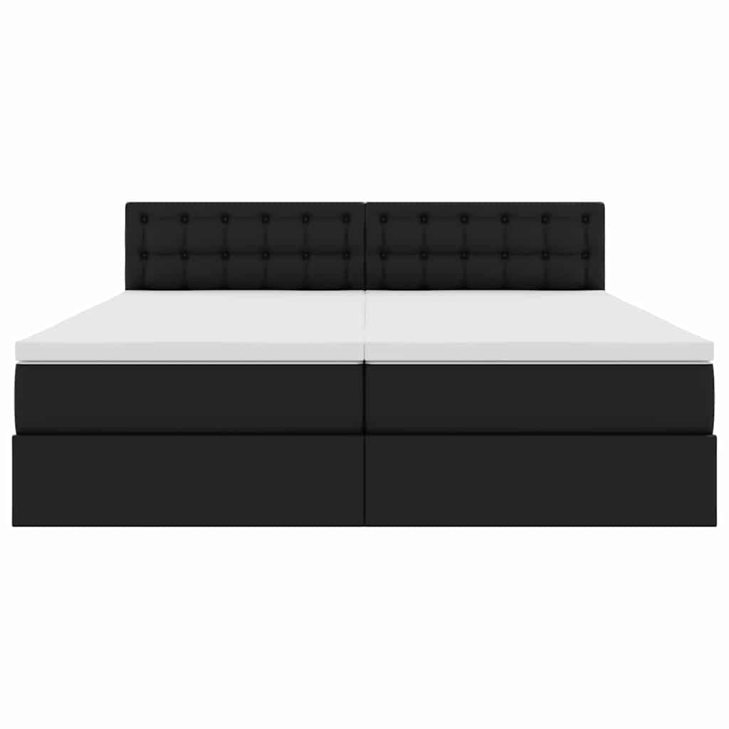 Krevet s prostorom za pohranu s LED-om Crna 200 x 200 cm
