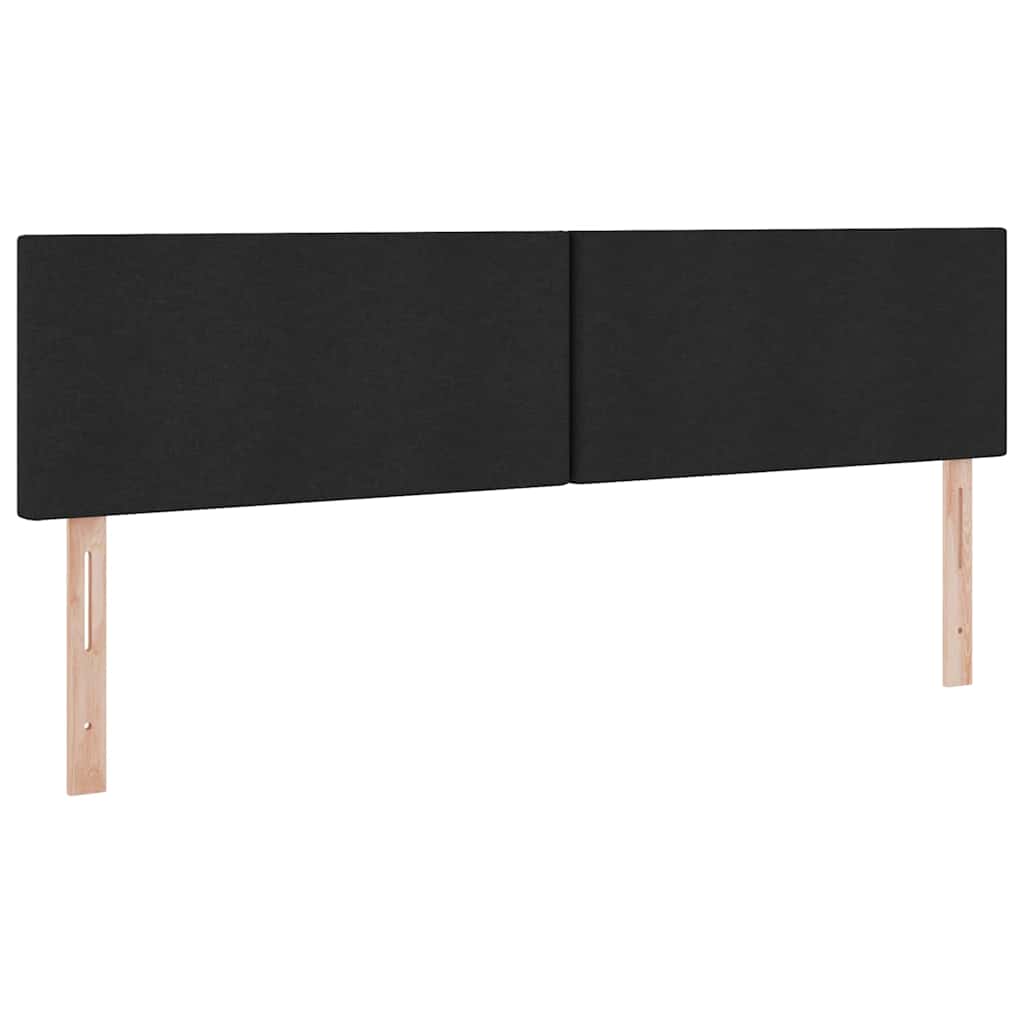 Krevet S LED lampica s uzglavljem Crna 180 x 200 cm tkanina