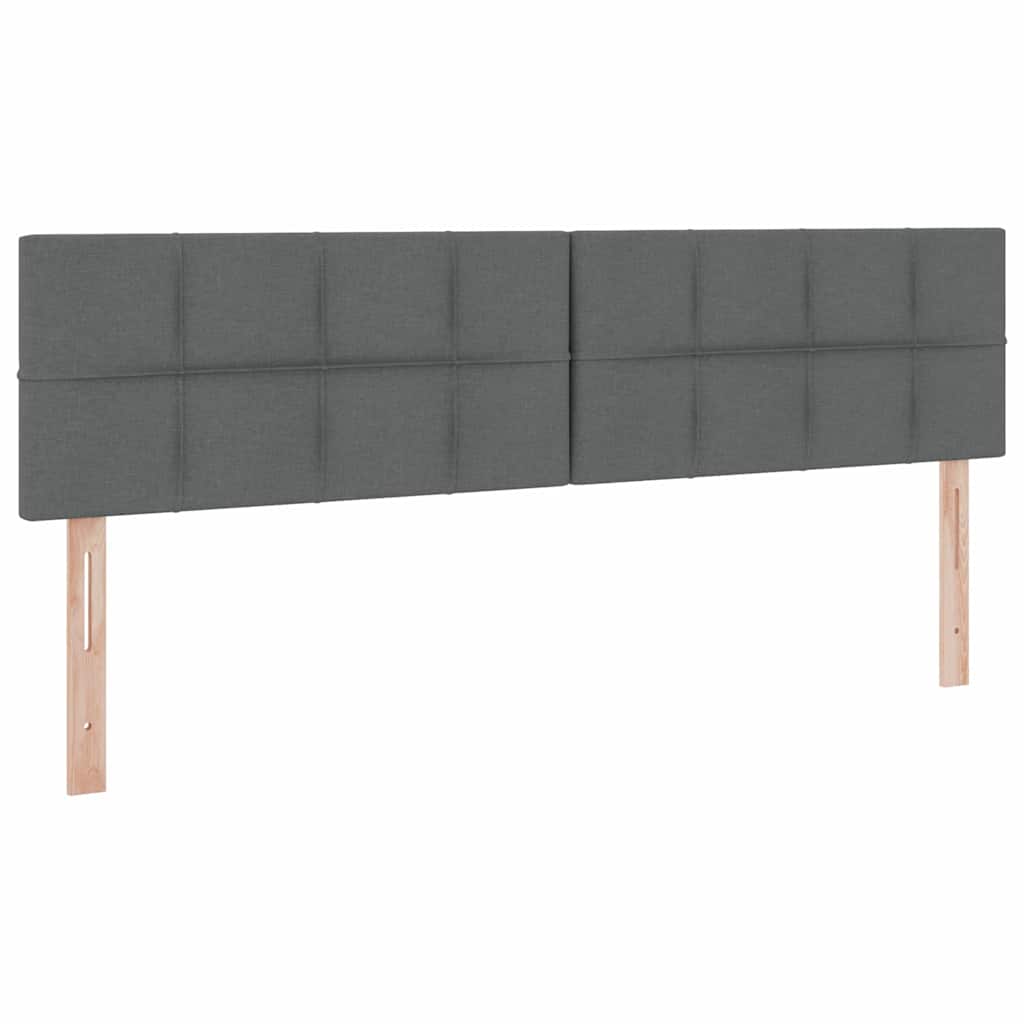 LED krevet za pohranu s madracem Tamnosiva 200 x 200 cm Tkanina