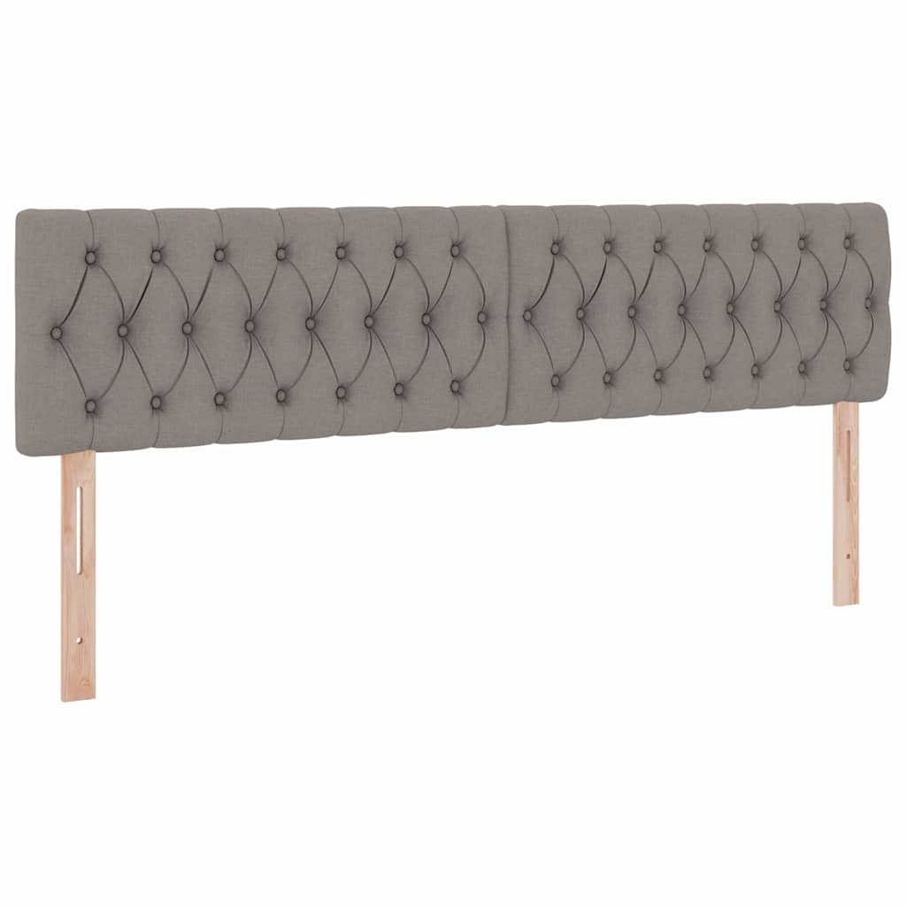 Krevet S LED lampica s pohranom Sivo-smeđa 200 x 200 cm tkanina