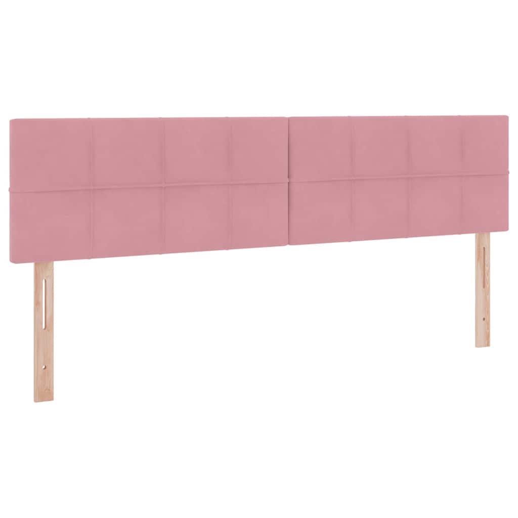 LED krevet za pohranu s madracem Ružičasta 180 x 200 cm Baršun
