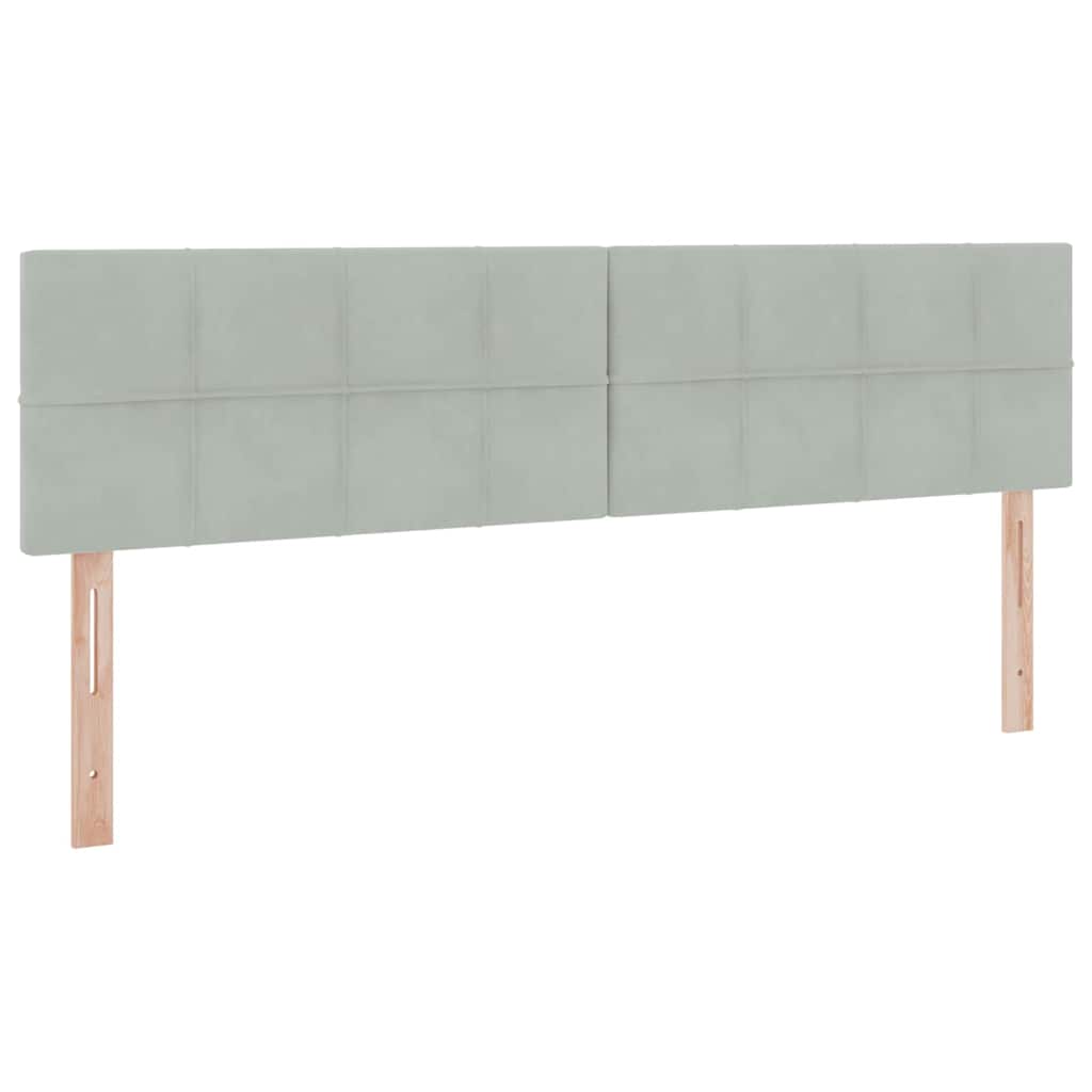 Krevet s LED trakama Svijetlo siva 200 x 200 cm Baršun
