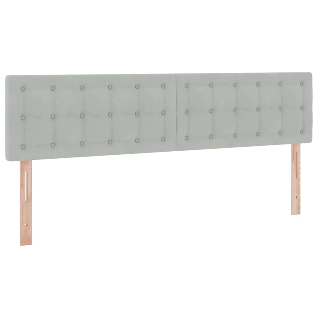 Krevet s LED trakama Svijetlo siva 200 x 200 cm Baršun
