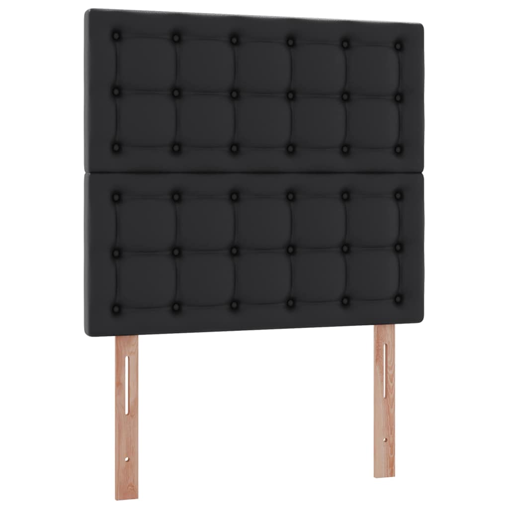 Krevet s od storage s madracem Crna 90 x 190 cm Lažna koža
