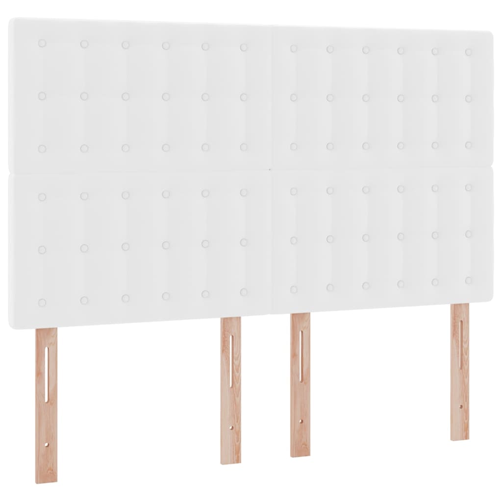 Krevet s od storage Čista bijela 140 x 200 cm Lažna koža