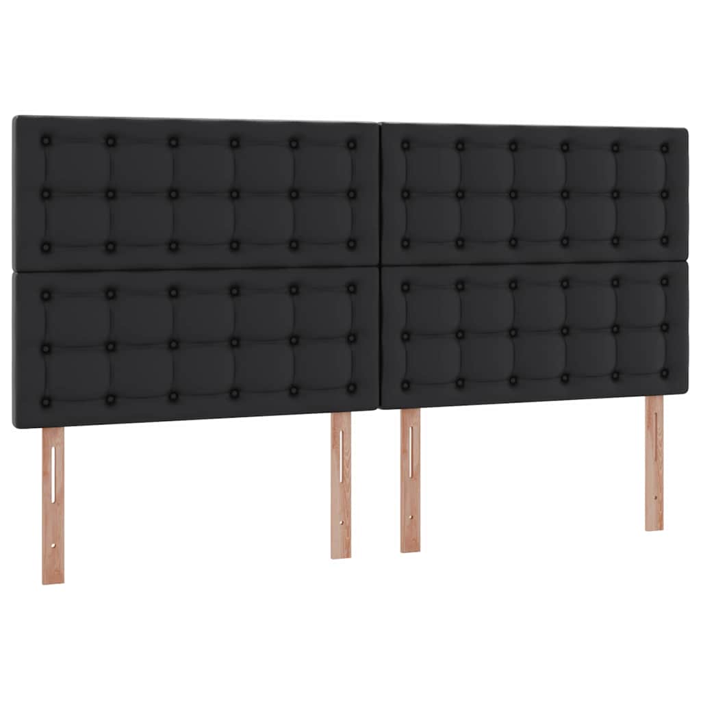 Krevet s od storage s madracem Crna 200 x 200 cm Lažna koža
