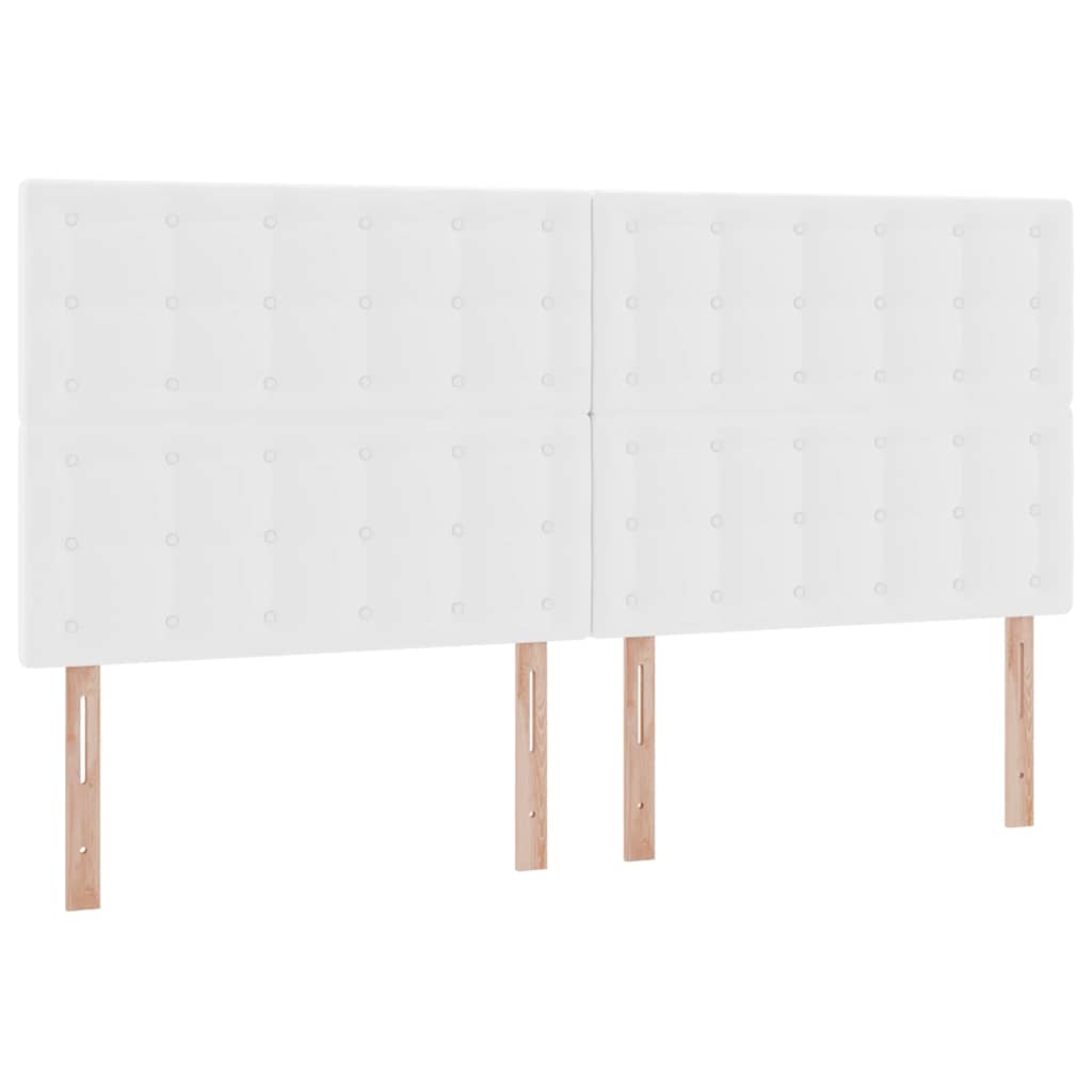 Krevet s od storage Čista bijela 200 x 200 cm Lažna koža