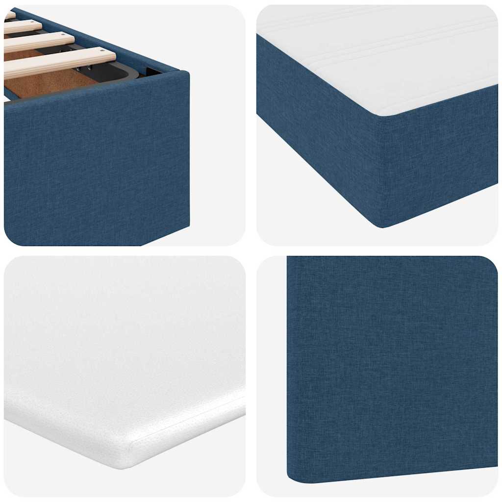 Krevet s madracem i skladištem Plava 100 x 200 cm Poliester