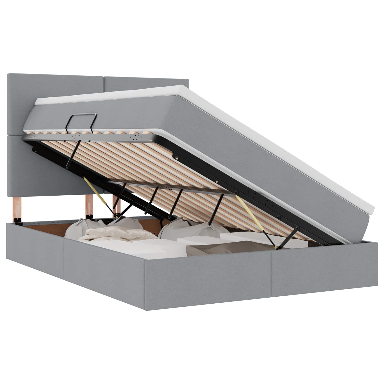 Krevet s madracem i skladištem Svijetlo siva 140 x 200 cm
