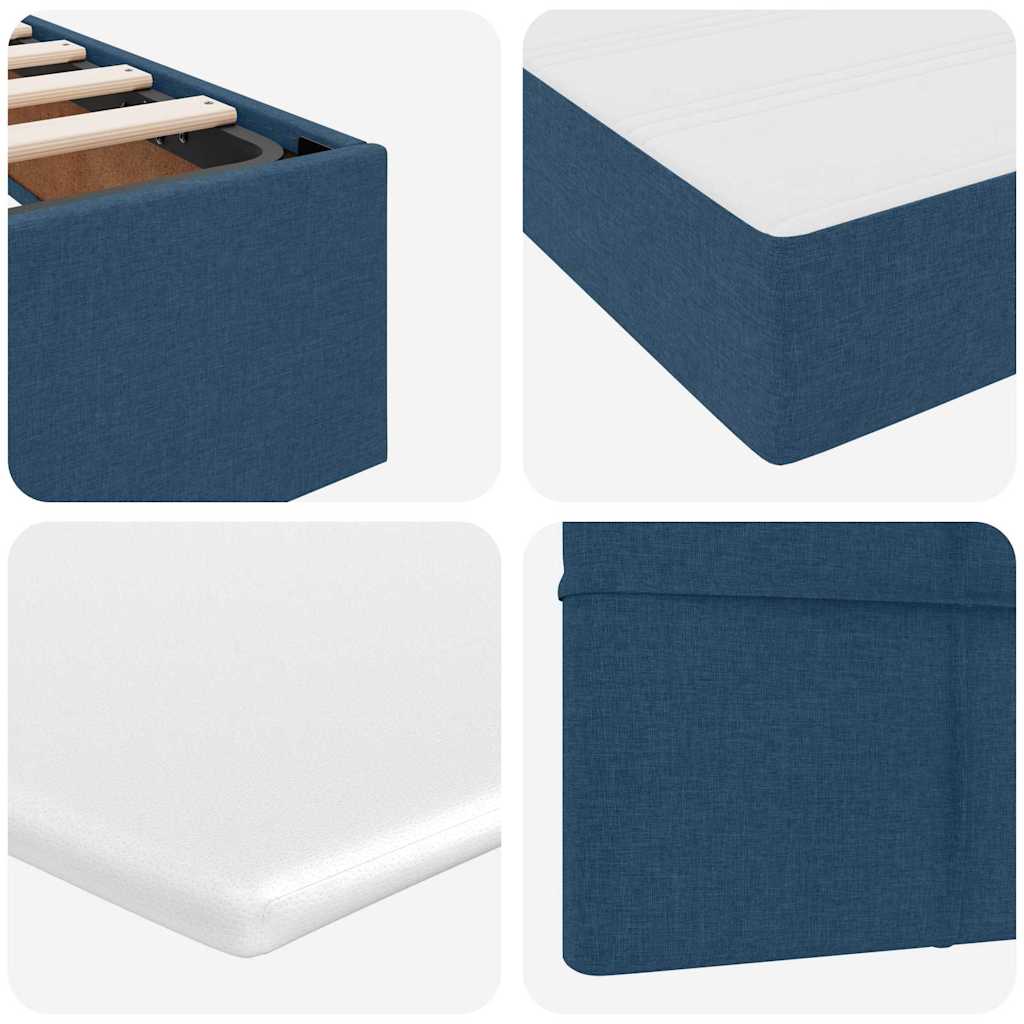 Krevet s madracem i skladištem Plava 120 x 200 cm Poliester