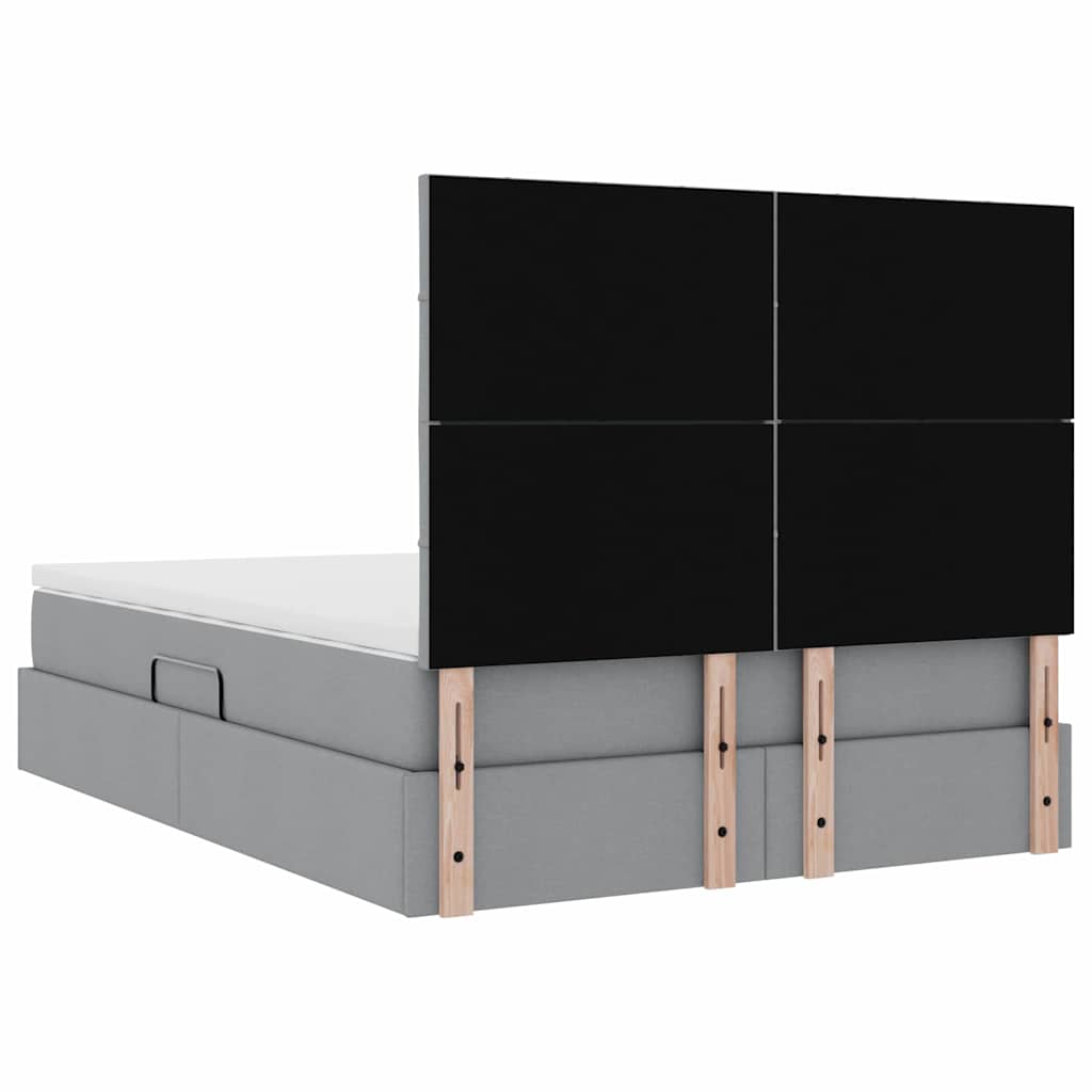 Krevet s madracem i skladištem Svijetlo siva 140 x 190 cm