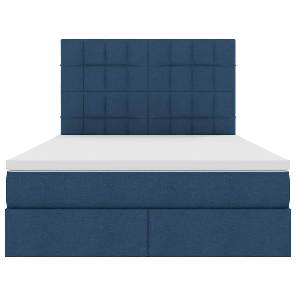 Krevet s madracem i skladištem Plava 140 x 200 cm Poliester
