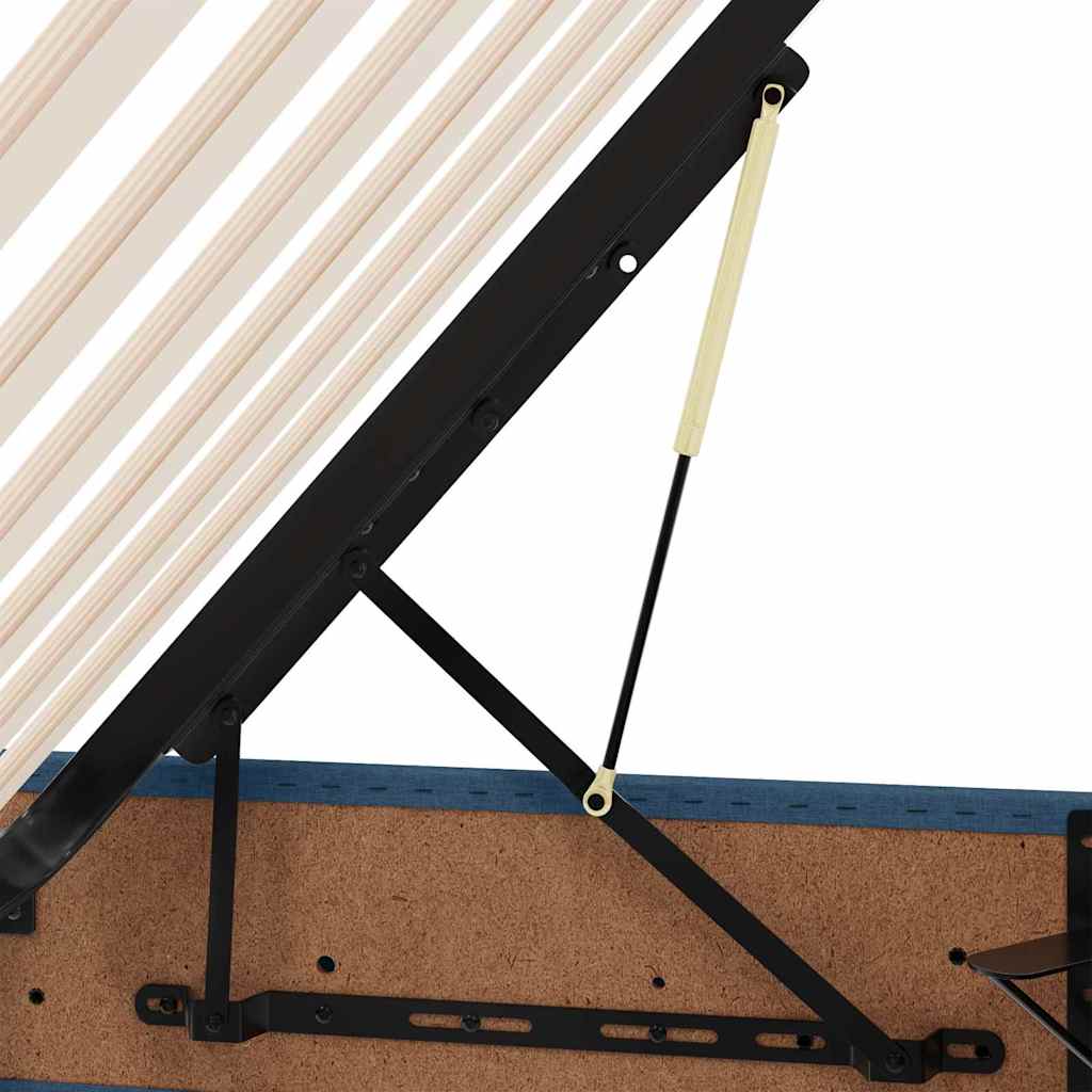 Krevet s madracem i skladištem Plava 200 x 200 cm Poliester