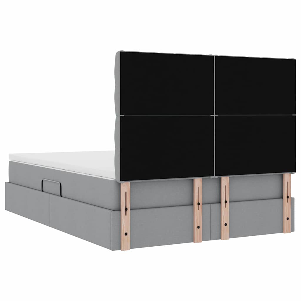 Krevet s madracem i skladištem Svijetlo siva 140 x 190 cm