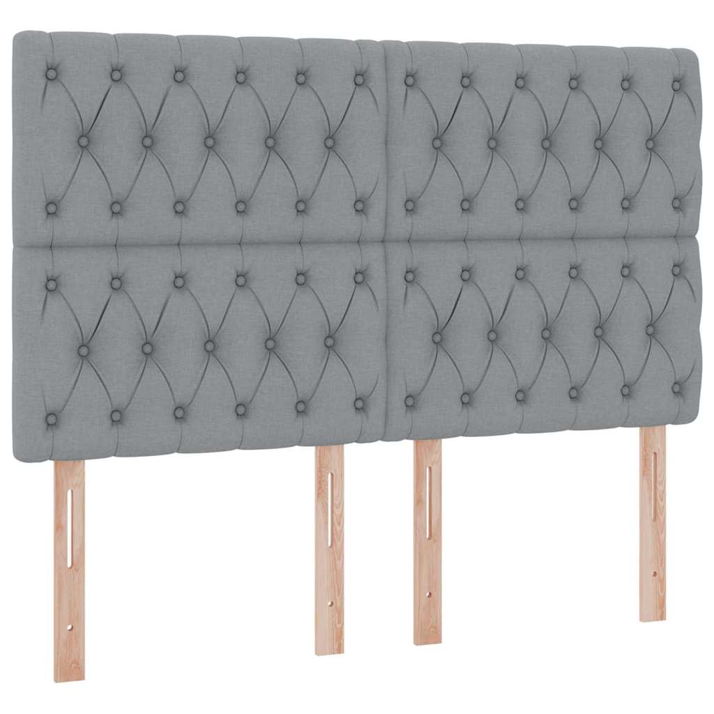 Krevet s madracem i skladištem Svijetlo siva 140 x 190 cm