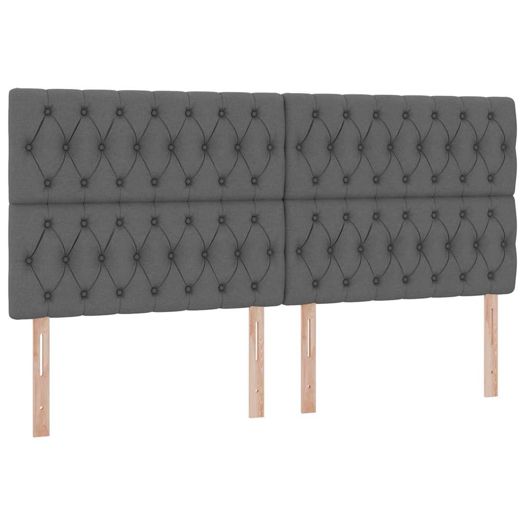 Krevet s madracem i skladištem Tamno siva 200 x 200 cm