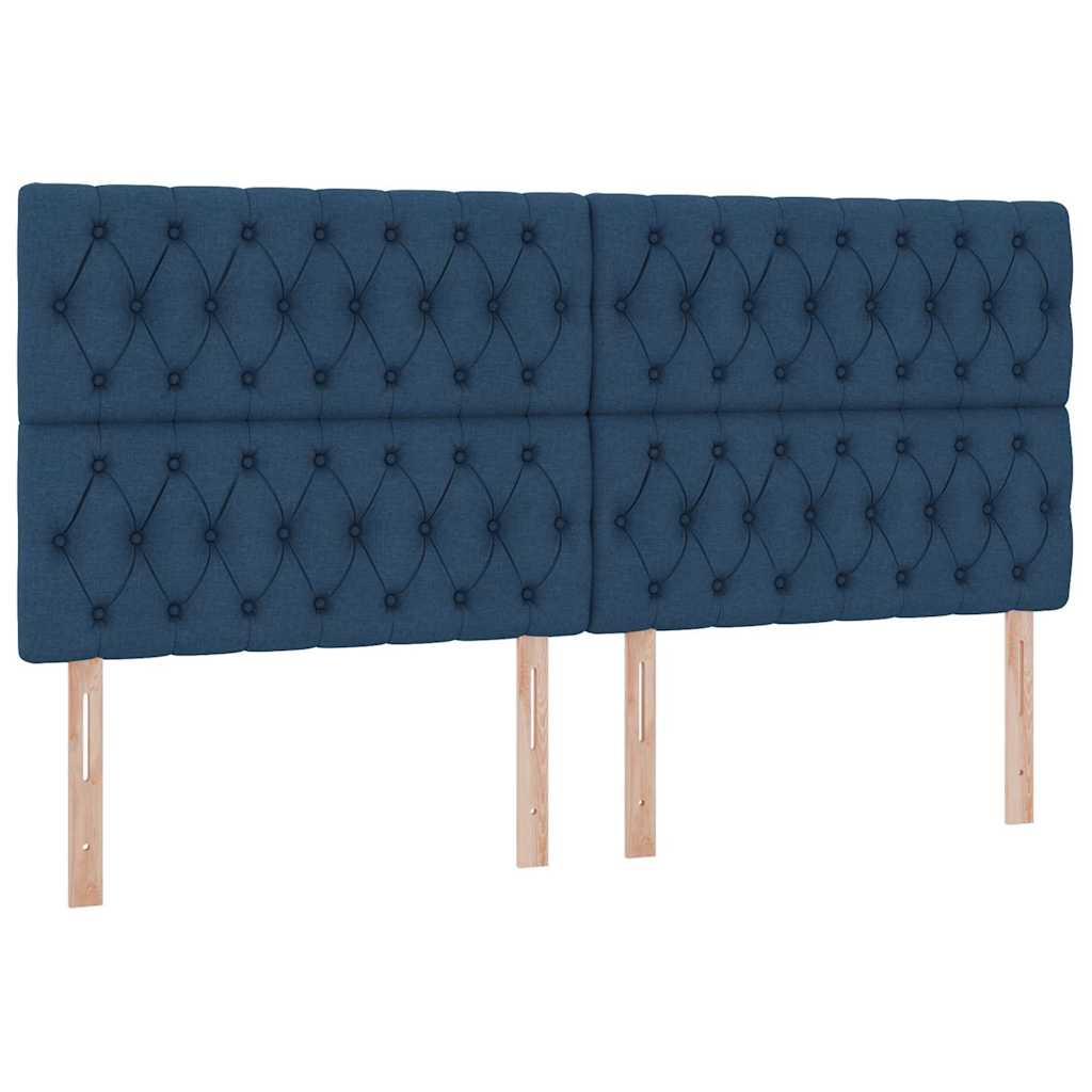 Krevet s madracem i skladištem Plava 200 x 200 cm Poliester