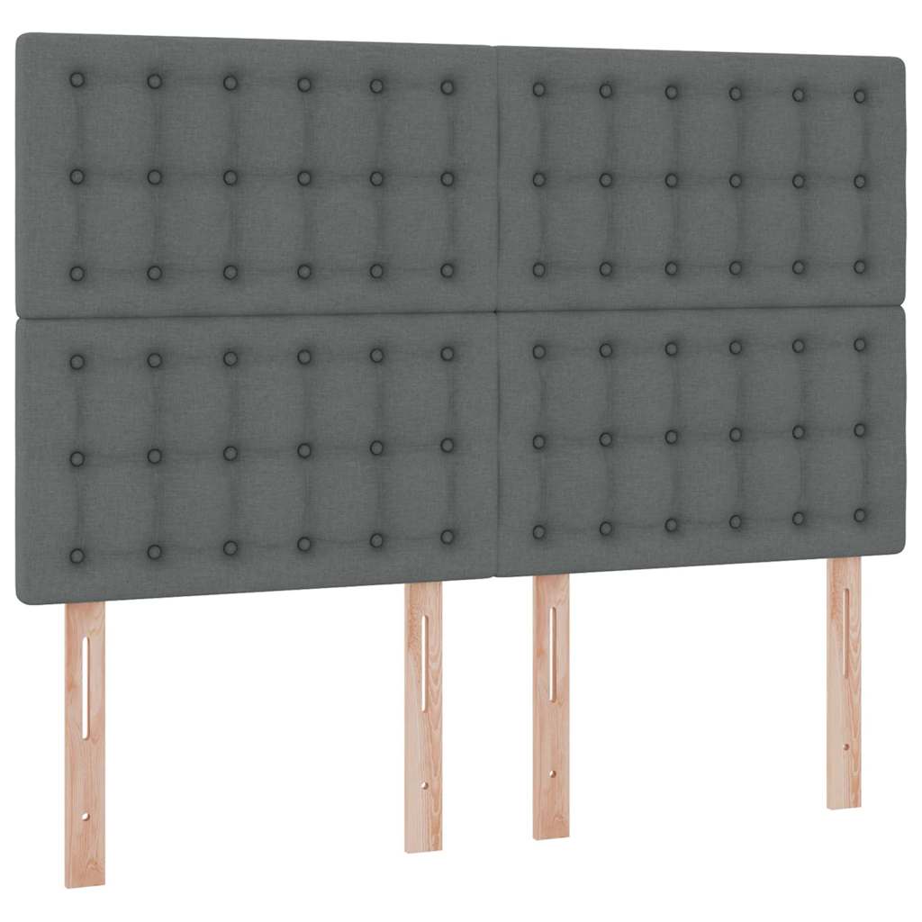 Krevet s madracem i skladištem Tamno siva 140 x 200 cm