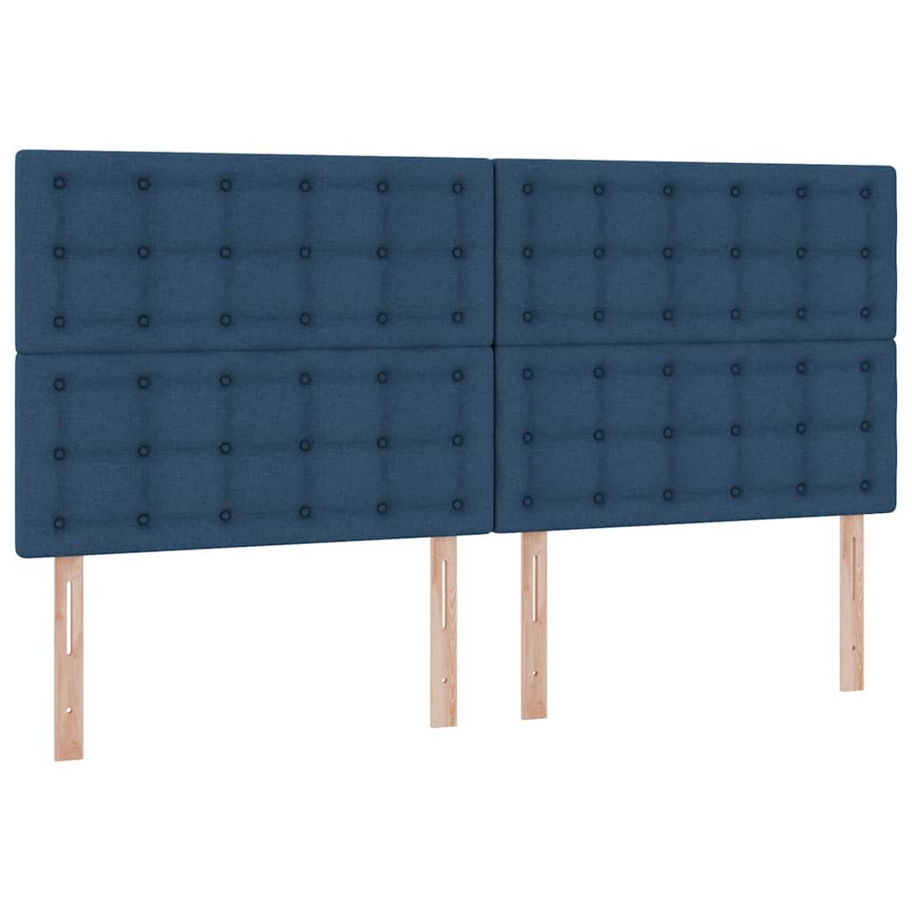 Krevet s madracem i skladištem Plava 200 x 200 cm Poliester