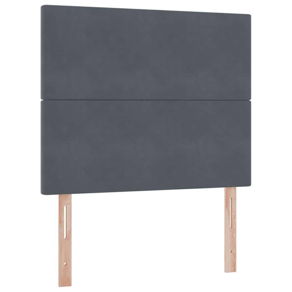 Krevet s madracem i skladištem Tamno siva 120 x 190 cm Baršun
