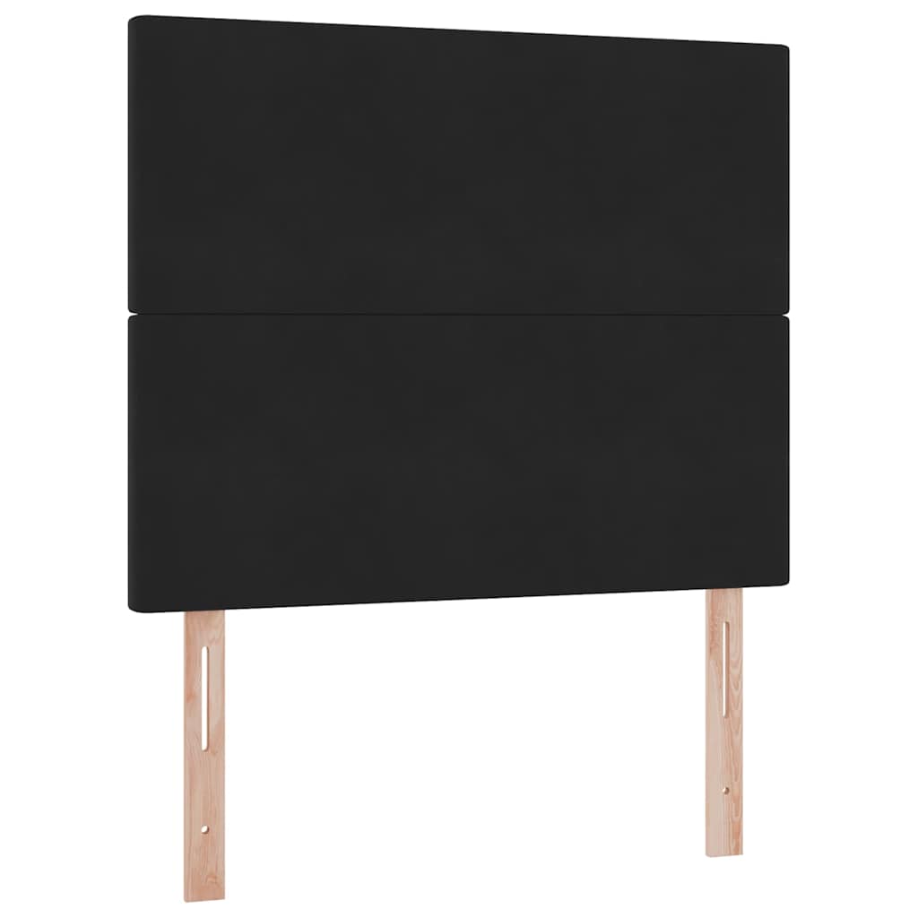 Krevet s madracem i skladištem Crna 120 x 190 cm Baršun