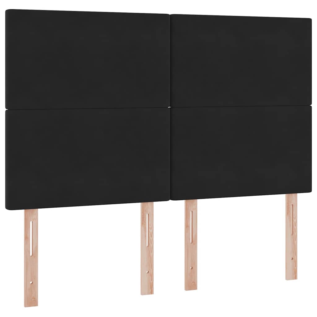 Krevet s madracem i skladištem Crna 140 x 200 cm Baršun