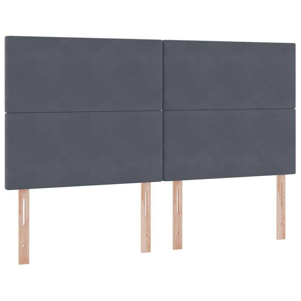 Krevet s madracem i skladištem Tamno siva 180 x 200 cm Baršun