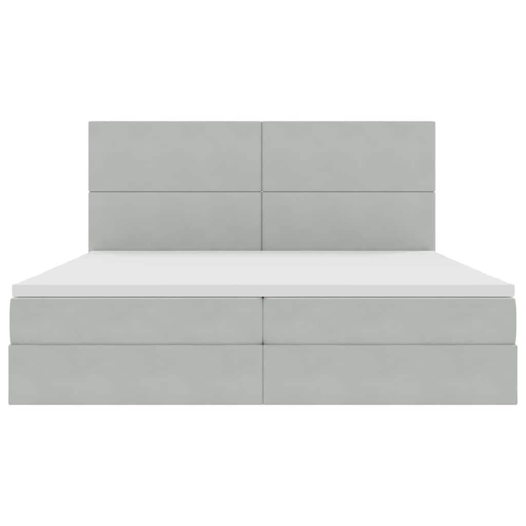 Krevet s madracem i skladištem Svijetlo siva 200 x 200 cm