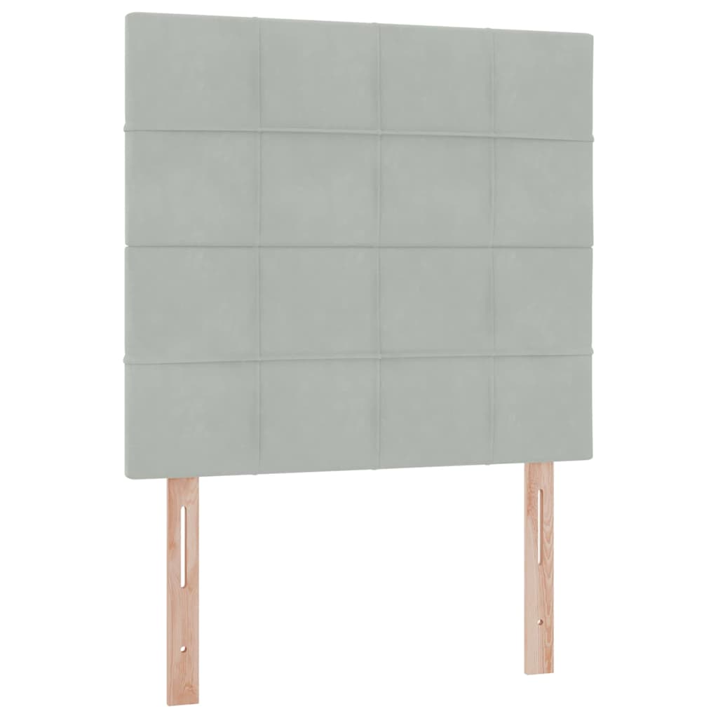 Krevet s madracem i skladištem Svijetlo siva 100 x 200 cm