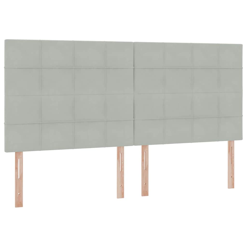 Krevet s madracem i skladištem Svijetlo siva 200 x 200 cm