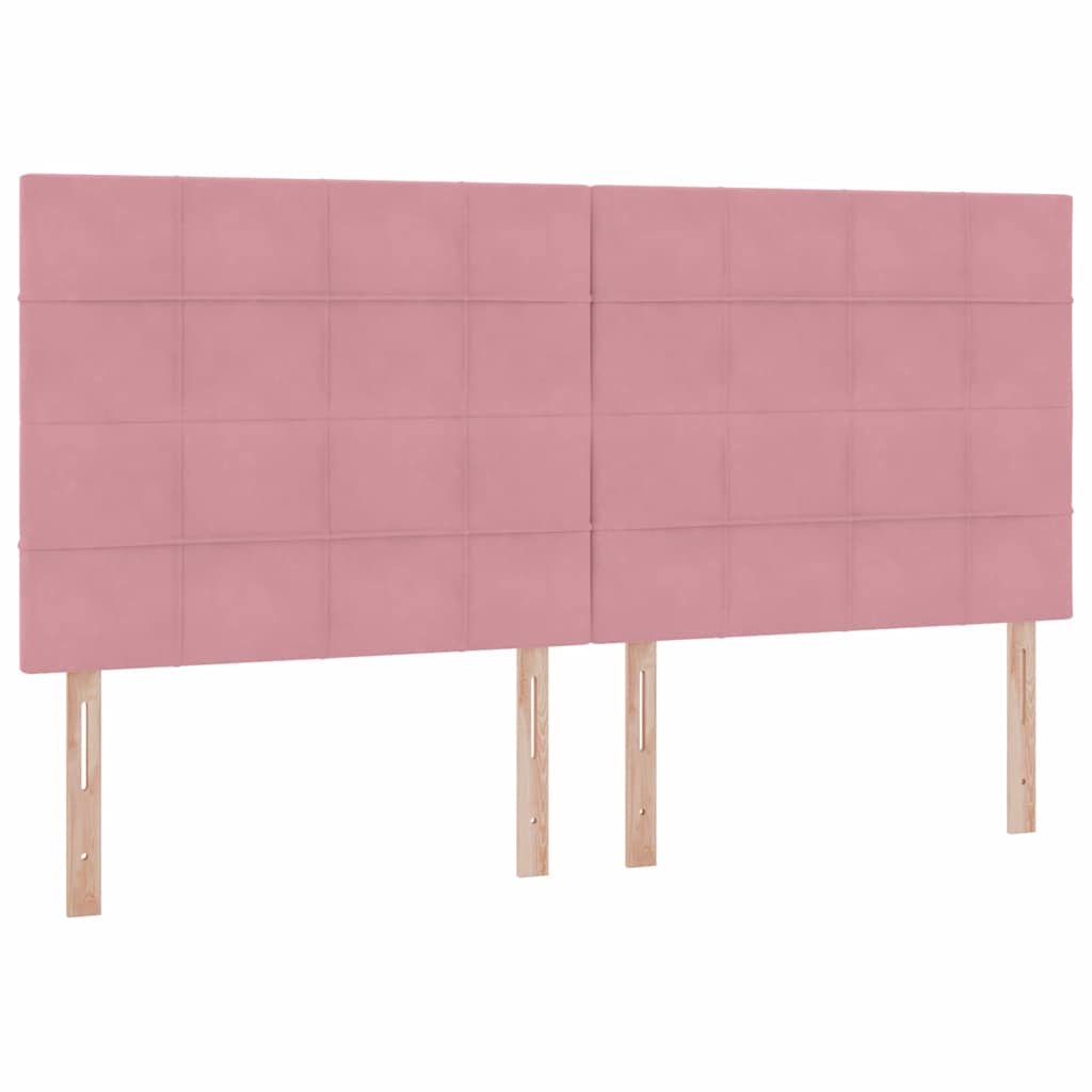 Krevet s madracem i skladištem Ružičasta 200 x 200 cm Baršun